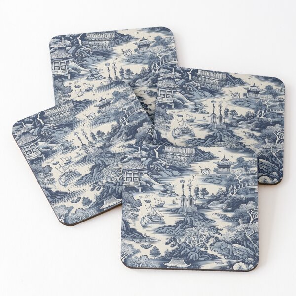 Item preview, Ancient Ming China Chinoiserie Blue and White Duvet Cover designed and sold by Kentala.