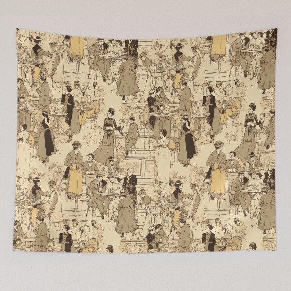Item preview, Café Society Repeating Pattern Design designed and sold by Juuskus.