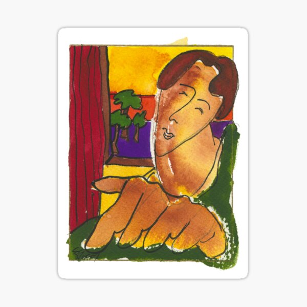 Peasant Girl in the Afternoon at Arles Sticker