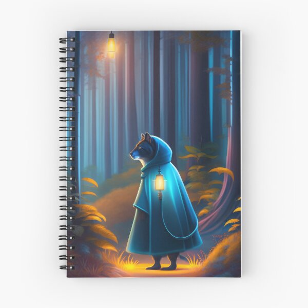 Item preview, Fairytale cat in a blue raincoat designed and sold by NBazilenco.