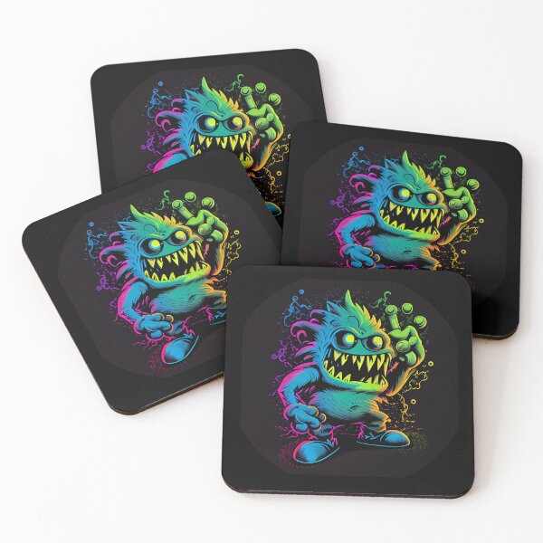 Item preview, "Whimsical Monsters in Vibrant Neon: A Vector Art Series" designed and sold by Mykhailov.