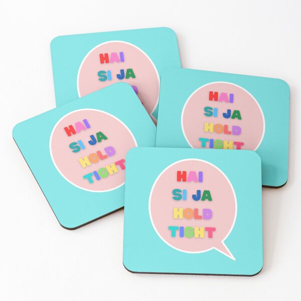 Item preview, Hai Si Ja, Hold Tight - Rainbow fridge magnet lettering lyrics designed and sold by ThoughtScribble.