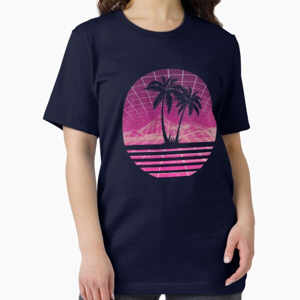 Item preview, Modern Retro 80s Outrun Sunset Palm Tree Silhouette - Magenta designed and sold by RetroRoy.