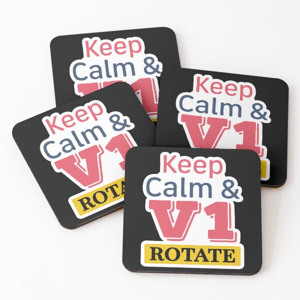 Item preview, Flight Crew design Pilot shirt sticker Captain Keep Calm & V1 ROTATE designed and sold by AviationArtists.