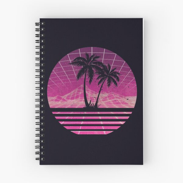 Item preview, Modern Retro 80s Outrun Sunset Palm Tree Silhouette - Magenta designed and sold by RetroRoy.