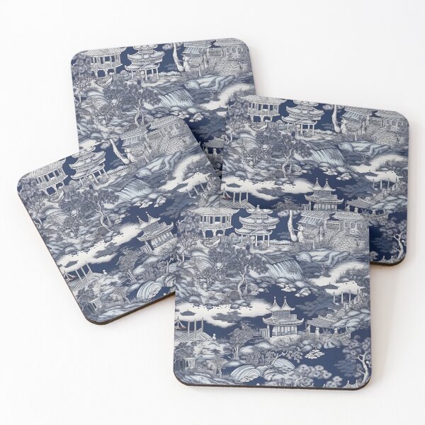 Item preview, Chinoiserie willow pattern ceramic blue white Ming Dynasty designed and sold by Kentala.