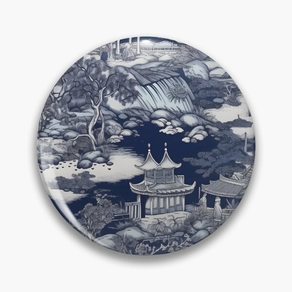 Item preview, Chinoiserie willow pattern ceramic blue white Ming Dynasty designed and sold by Kentala.