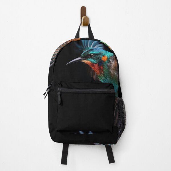 Item preview, Feathered Serenity: Delicate Bird Illustration on Black Background designed and sold by IInspired Store.