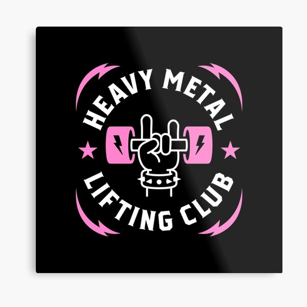 Aperçu de l'œuvre Club d'haltérophilie Heavy Metal (rose) créée et vendue par brogressproject.