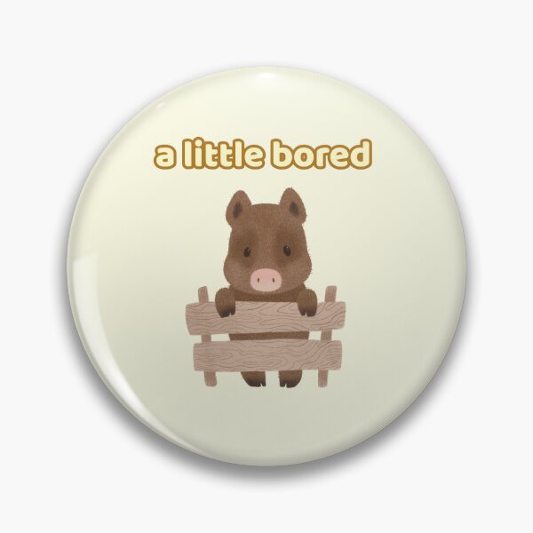 Item preview, A Little Bored. Cute Wild Boar designed and sold by Rebel-Design.