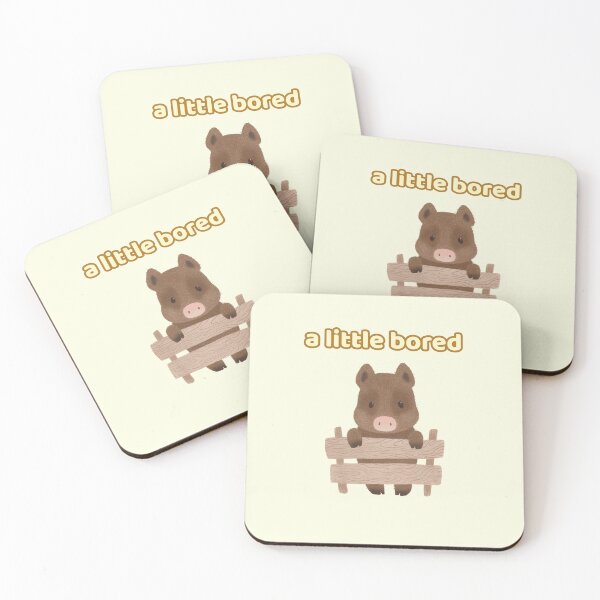 Item preview, A Little Bored. Cute Wild Boar designed and sold by Rebel-Design.