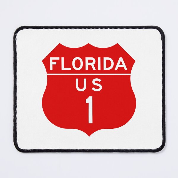 Item preview, Vintage Florida US Route 1 Highway Sign Key West to Miami designed and sold by NewNomads.