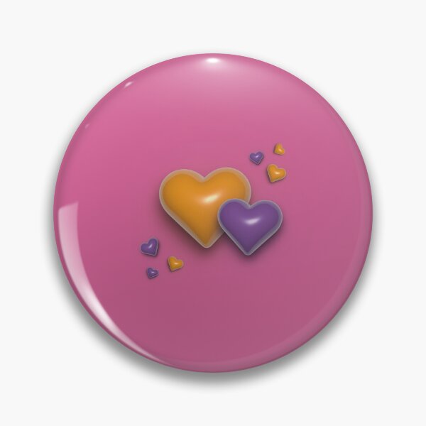 Item preview, 3D heart in yellow and purple colors  designed and sold by Tinuwiell.