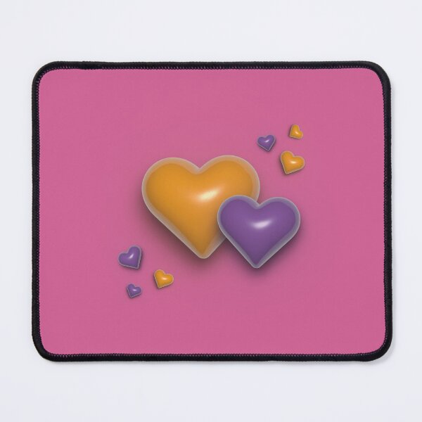 Item preview, 3D heart in yellow and purple colors  designed and sold by Tinuwiell.