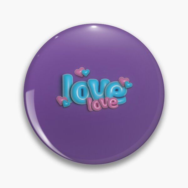Item preview, 3D Love word with hearts in neon pink and blue colors  designed and sold by Tinuwiell.