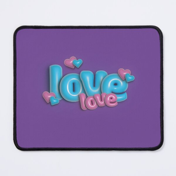 Item preview, 3D Love word with hearts in neon pink and blue colors  designed and sold by Tinuwiell.
