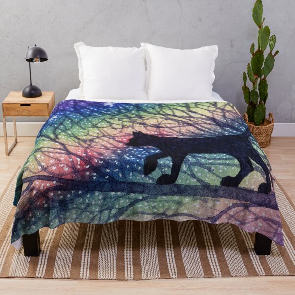 Item preview, Black cat in a tree with a heavenly view of stars designed and sold by SusanAlisonArt.