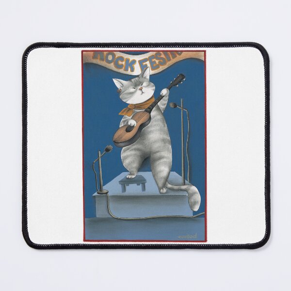 Item preview, Guitar player Cat performing at a Rock festival: for cat lovers designed and sold by gatteria.