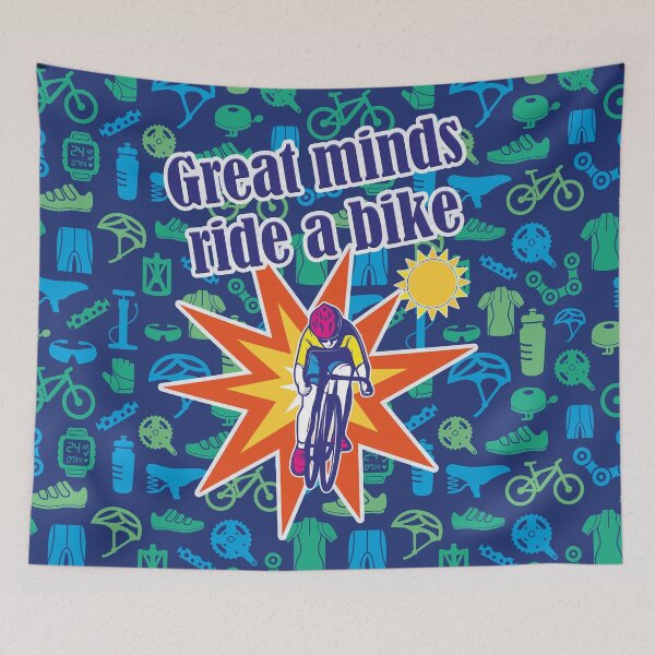 Item preview, Great minds ride a bike, cyclists designed and sold by Mauswohn.