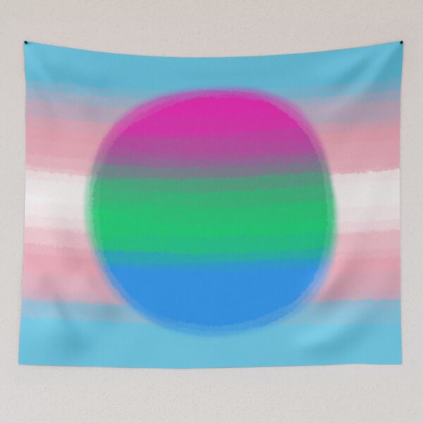 Aperçu de l'œuvre Watercolor Transgender Polysexual Pride Flag créée et vendue par Sum-Thangs.