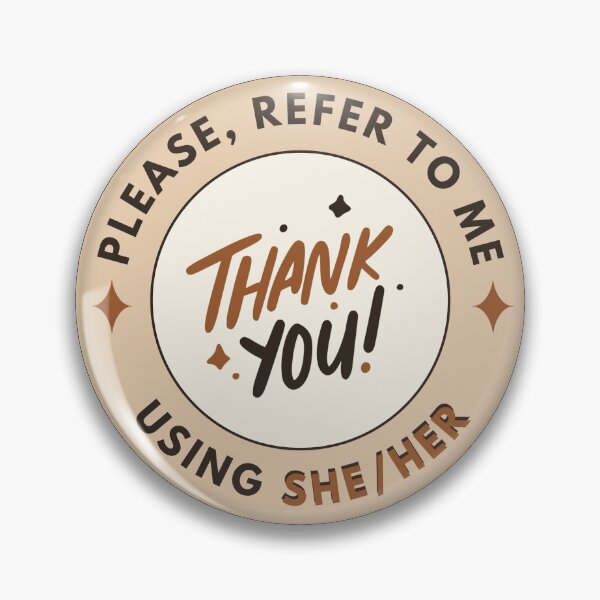 Item preview, She/Her Pronoun designed and sold by Furia LGBTQ+ Accessories.