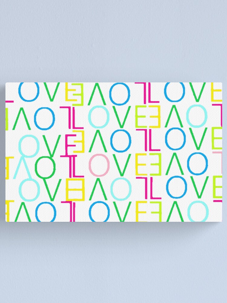 Love Monogram Text Design Canvas Print for Sale by kel72