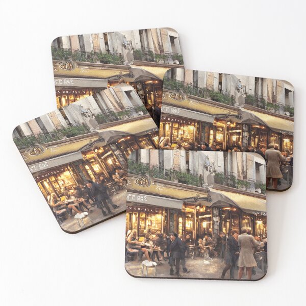 Item preview, Café Parisien #2, Paris - Digital art - Watercolor designed and sold by Armajay.