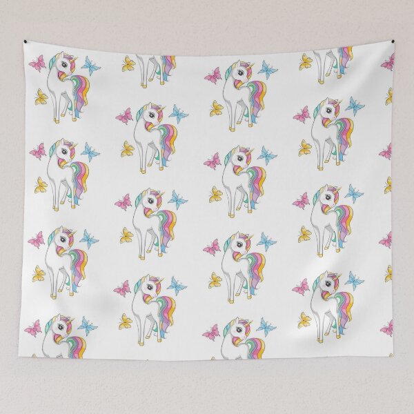 Item preview, unicorn with butterflies designed and sold by ritusdesigns.