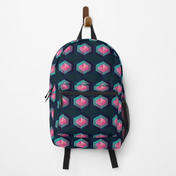 Item preview, Abstract geometrical hexagons pattern on blue designed and sold by IngaDesign.