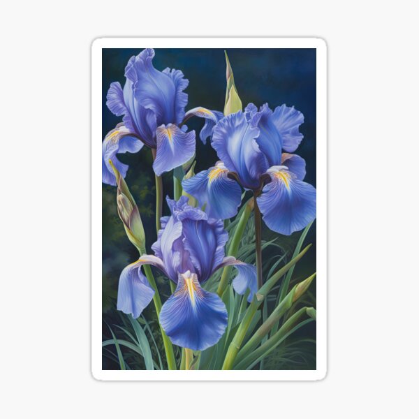 Item preview, Blue Irises  designed and sold by Vanover Designs.