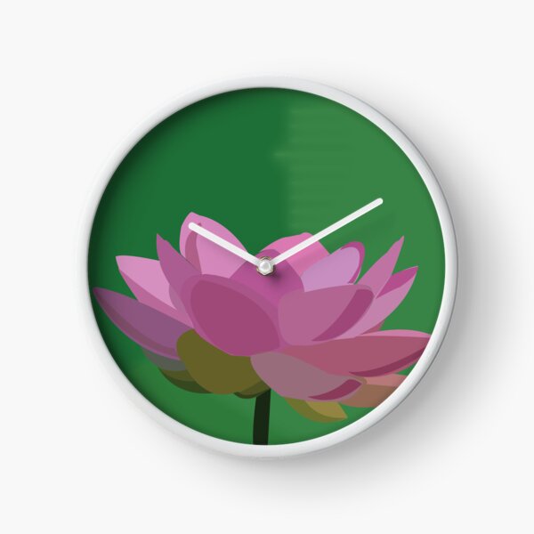 Vista previa del artículo con la obra «Flor de loto rosa sobre fondo verde», diseñado y vendido por Nisha Prabhu.