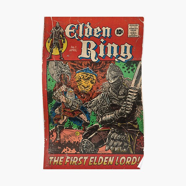 Le Premier Seigneur Elden ! - Couverture de bande dessinée Elden Ring Fan Art Poster