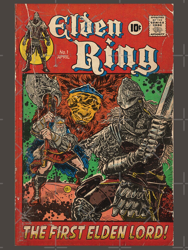 Thumbnail 7 of 7, Classic T-Shirt, "The First Elden Lord!" Comic book cover Fan Art designed and sold by MarkScicluna.