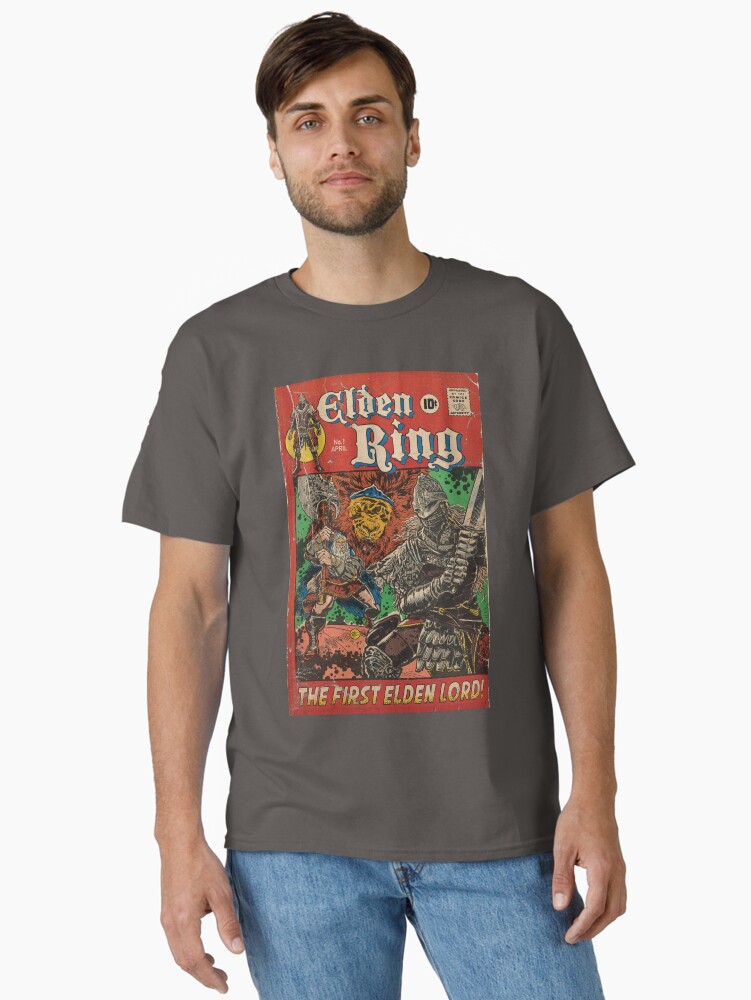 Thumbnail 1 of 7, Classic T-Shirt, "The First Elden Lord!" Comic book cover Fan Art designed and sold by MarkScicluna.