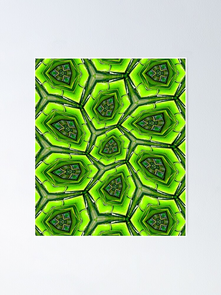Thumbnail 1 of 3, Poster, Blue Bamboo Pattern designed and sold by Patternflower.