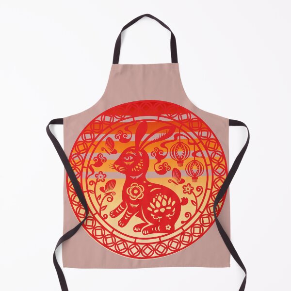 Item preview, chinese golden red relief paper cut art rabbit designed and sold by MerryCrown.