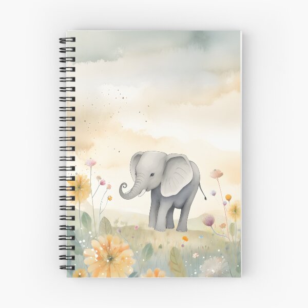 Item preview, Baby Elephant - Elephant Flowery Nature Watercolor designed and sold by NorthGraph.