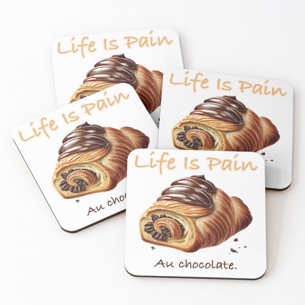 Item preview, Life is pain au chocolate designed and sold by lightjourney.