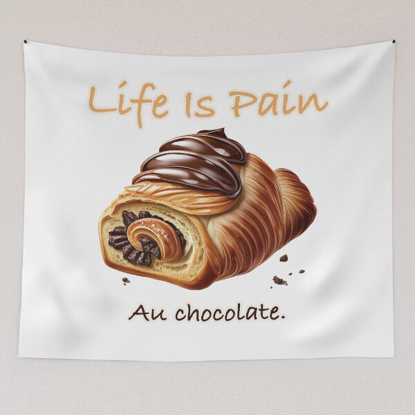 Item preview, Life is pain au chocolate designed and sold by lightjourney.