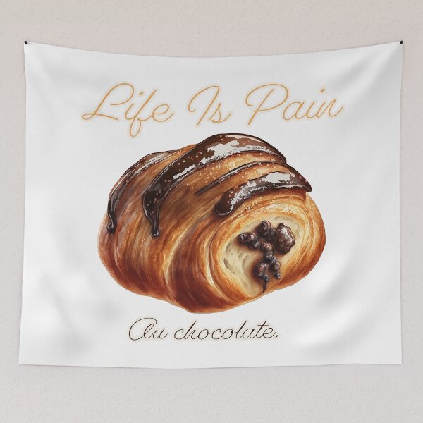 Aperçu de l'œuvre La vie est un pain au chocolat créée et vendue par lightjourney.