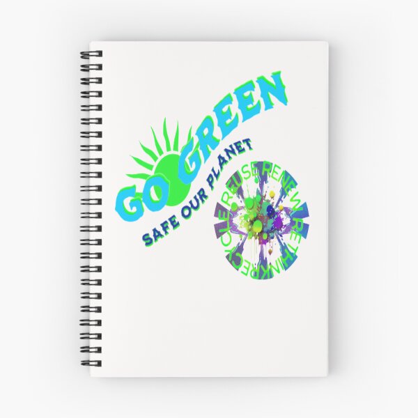 Artikelvorschau, Go Green Safe our Planet 2 Recycle Reuse Renew Rethink Crisis Environmental Activism Earth Day Lettering Design, Go Green Safe Our Planet Design inspiriert von der Natur entworfen und verkauft von Adri Barnard.