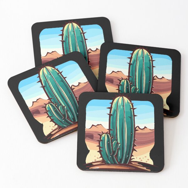 Item preview, A cactus with a desert landscape in the background designed and sold by Colorful Dreams.