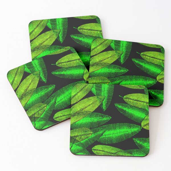 Item preview, Neon Green Leaves Art. Buy Now designed and sold by Health And Fitness Posts e-Store.
