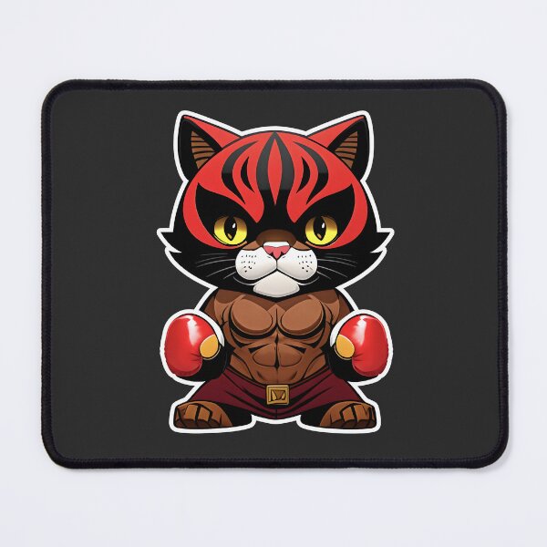 Item preview, Cat boxer in red gloves designed and sold by IrinaGuArt.