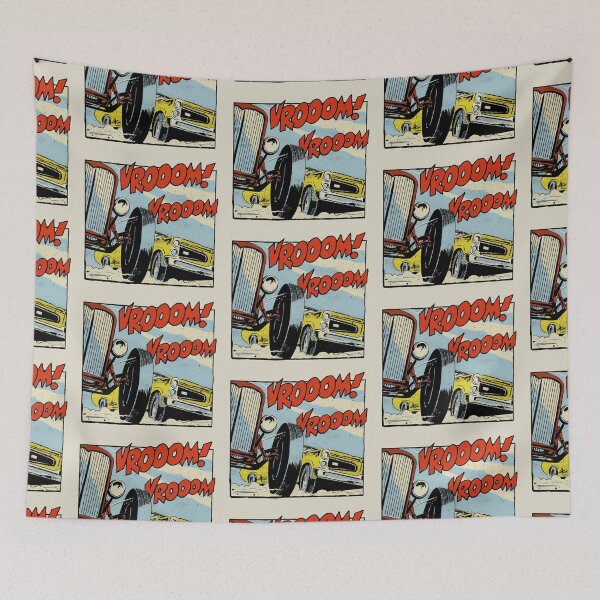 Item preview, vrooom vrooom car comic panel designed and sold by candc-retro.