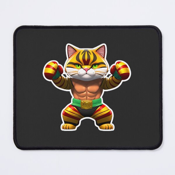 Item preview, Cat boxer in gloves designed and sold by IrinaGuArt.