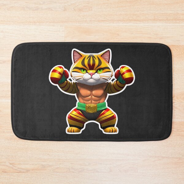 Item preview, Cat boxer in gloves designed and sold by IrinaGuArt.