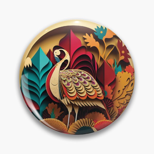 Item preview, beautiful and imposing bird of many colors designed and sold by artpapercuts.