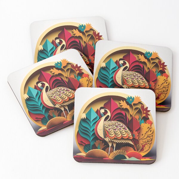 Item preview, beautiful and imposing bird of many colors designed and sold by artpapercuts.