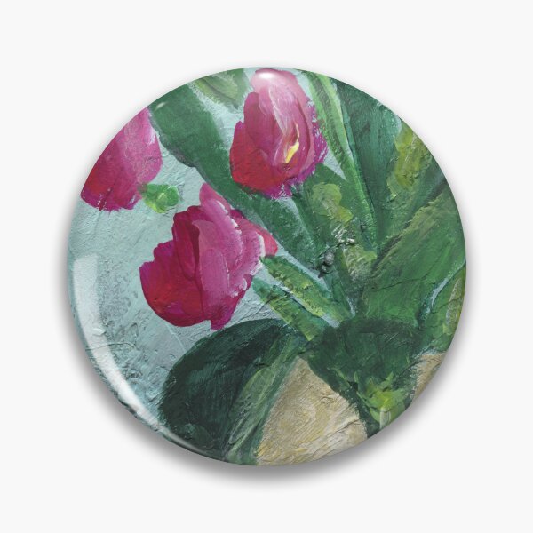 Item preview, Textured painting of tulips in a vase designed and sold by AnissaF.
